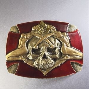 skull skeleton Unisex  belt buckle